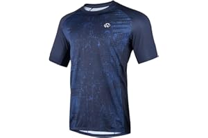 ROTTO Mens MTB Jersey Mountain Bike Cycling Shirt Short Sleeve for MTB BMX Downhill Wicking Quick Dry