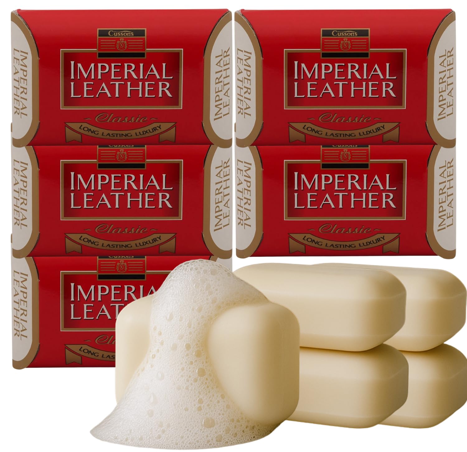 Original Imperial Leather Soap Bars (5 x 190g) - Bundle Pack of Official Imperial Leather Soap | Hand & Body Cleanser and Protector | Mega Bundle Deal, Long Lasting 190g Bars | Luxury Beauty Soap