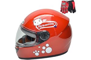 ZJHELM Kids Bike Helmet with Gloves, for Pedal Scooter, Motorcycle, ATV, Quad Bicycle, Suitable for Ages 3-6