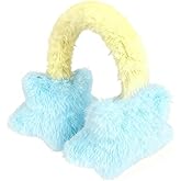Ear Muffs for Winter Women Men, Winter Fluffy Earmuffs for Womens, Adjustable Star Ear Muffs, Ear Warmers for Men Women