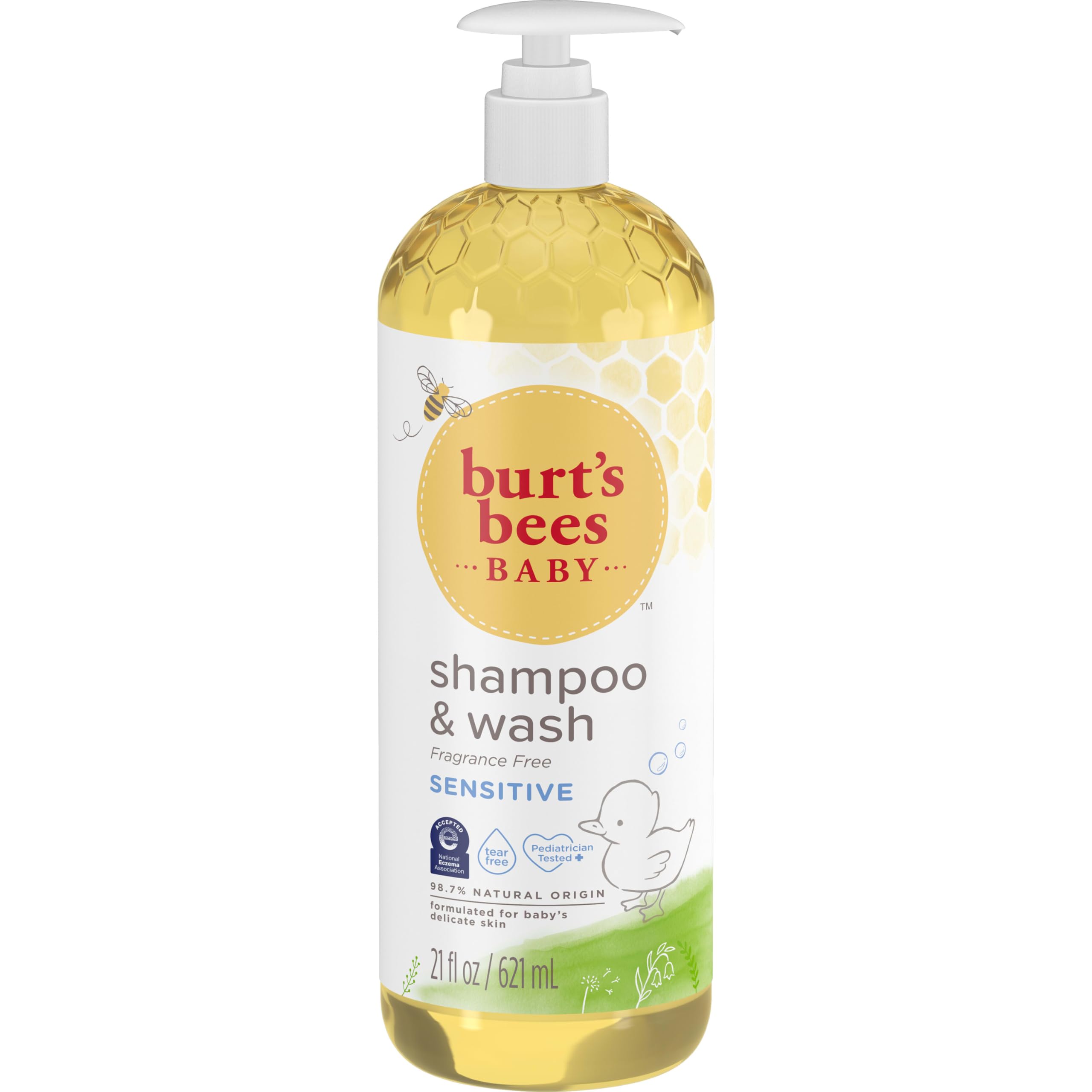 Burt's Bees Baby Bee Fragrance Free Shampoo and Body Wash, 21 oz