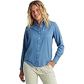 Huk Womens Tide Point Pattern Long Sleeve Shirt, Button Down for Women, Quiet Harbor, X-Large