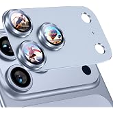 Uyiton for iPhone 18 Pro Max Camera Lens Protector, Metal Frame Glass Cover | Not Easy to Break, Strong Adsorption, Case-Friendly, Metal 9H Sapphire Glass Rear Camera Screen Cover, Glacier