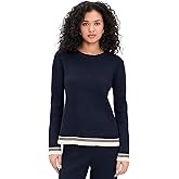 English Factory Women's Contrast Striped Knit Top