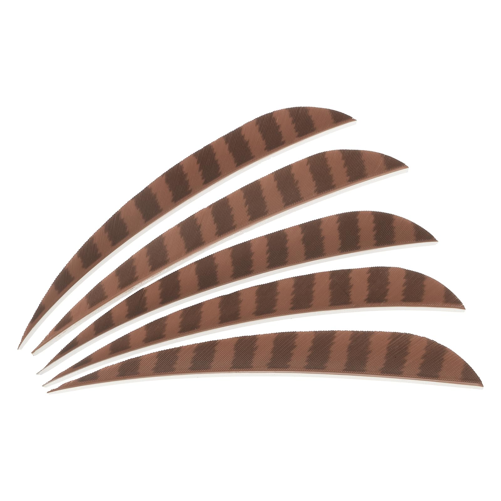 PATIKIL Shield Cut Vanes, 20 Pack 5 Inch Arrow Fletch Turkey Feather Fletch Right Wing Fletching for DIY Target Shooting, Brown