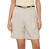 Willit Women's Shorts Wide Leg Dress Casual Work Summer Pleated Shorts High Waisted with Pockets 7" 10"