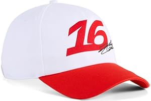 PUMA Scuderia Ferrari F1 Charles Leclerc #16 Signature Graphic Hat - White - One Size Fits Most