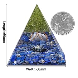 mookaitedecor Peridot Tree of Life Orgone Pyramid