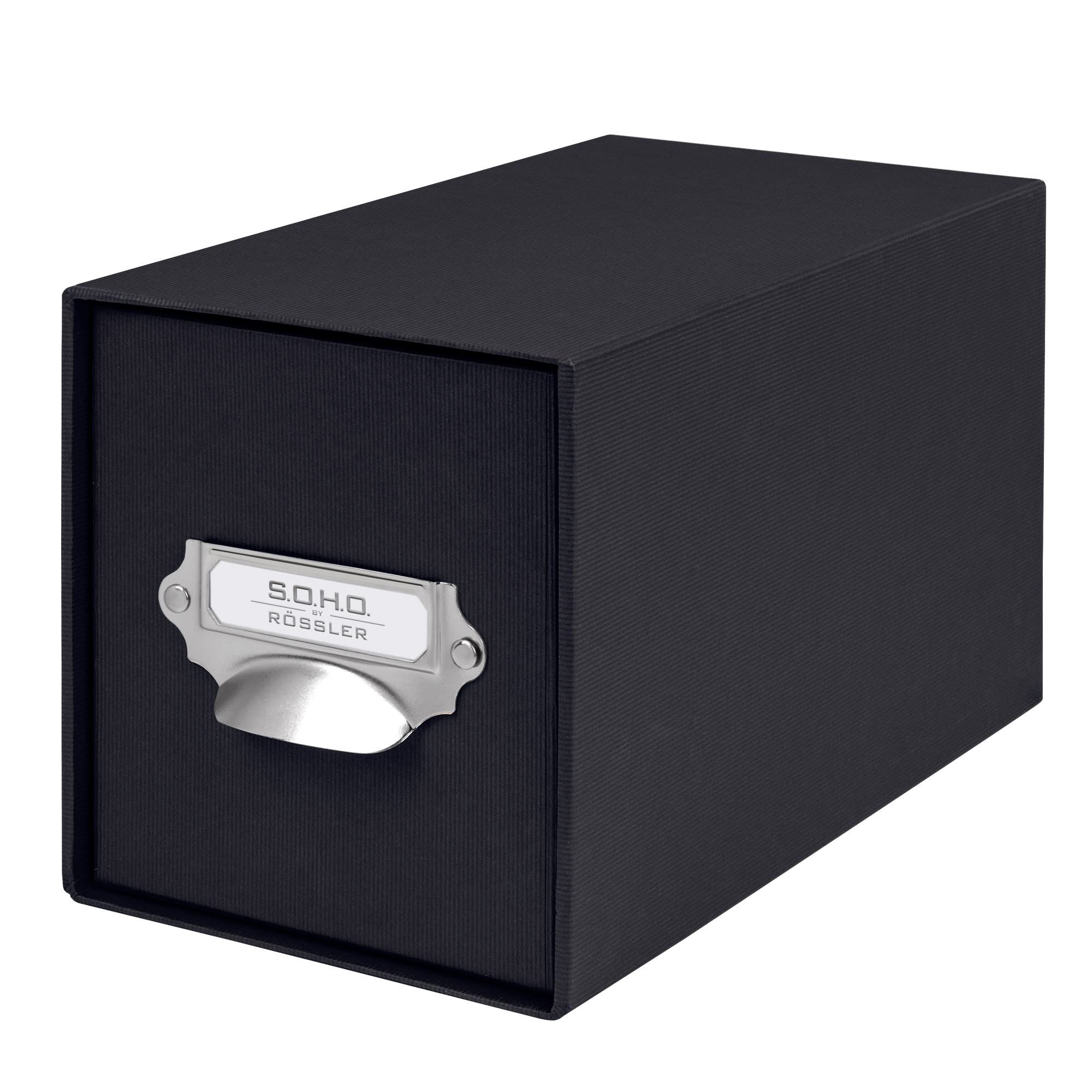 Rössler SOHO CD Storage Box with Metal Index Holder - Black — image 1