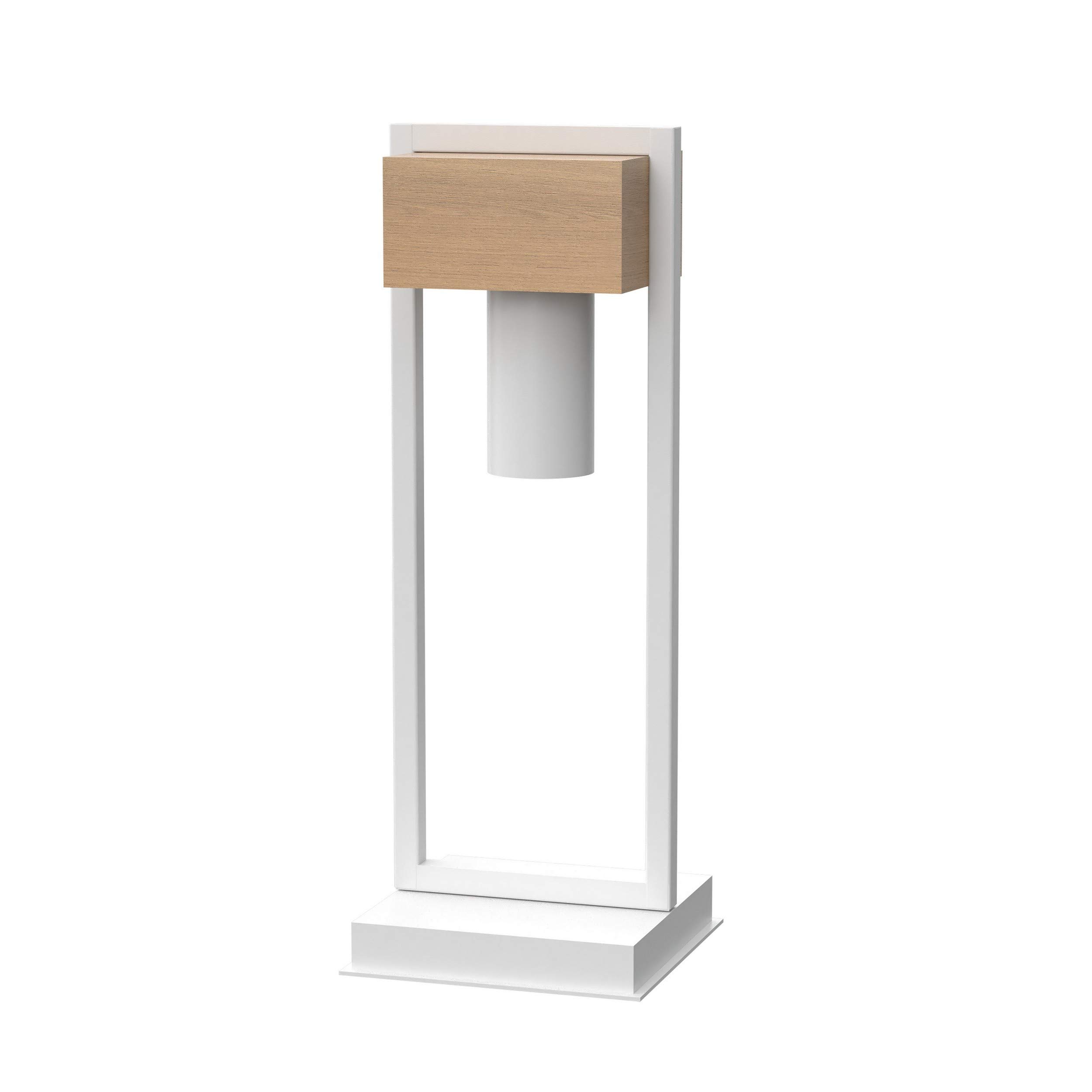 Homemania Table Lamp Metal White Wood