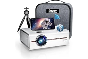 Mini Projector with 5G WiFi and Bluetooth 5.1, YABER 2023 Upgraded Movie Projector 1080P and 4K Supported, Mini Ourdoor Portable Projector with Tripod and Bag, Compatible with HDMI, USB, VGA, AV