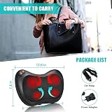 iKristin Back Neck Massager Pillow with Heat Shiatsu Kneading 3 Speeds view 8
