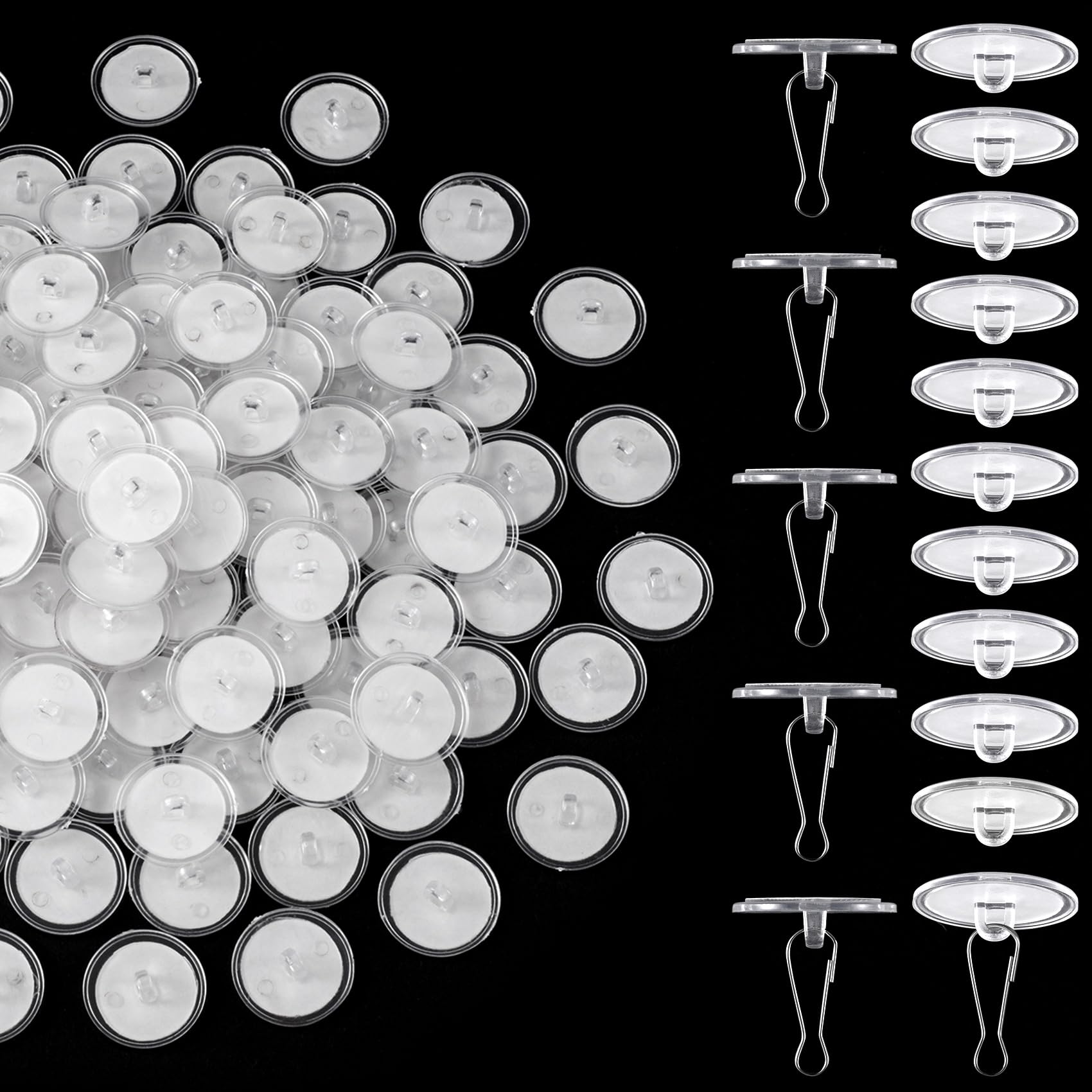 Photo 1 of Mxxipp 80 Pack Self-Adhesive Ceiling Hooks for Hanging, Sticky Damage-Free No-Drill Ceiling Discs, Removable Transparent Wall Hanger for Festival Wedding Birthday Party Christams Decorations