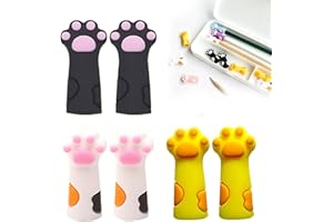 Cat Paw Knitting Needle Stoppers,Cartoon Pencil Toppers,Cuticle Nipper Cover Silicone,Silicone KnittingNeedle Point Protector