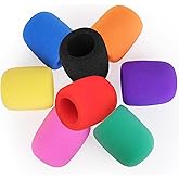 ChromLives Colorful Microphone Cover Microphone Windscreen Foam Cover Top Grade 8 Pack
