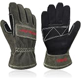 Intra-FIT NFPA 1970:2025 Certified Structural Firefighting Gloves | 2D Curved Fingers, USA Made Eversoft Leather &amp; Kovenex Liner, Heat &amp; Flame Resistance, Fire-fighting Gloves