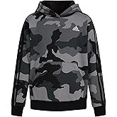 adidas Kids Boy's Grid Print Hooded Fleece (Big Kids)
