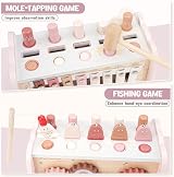 Joyreal Montessori Wooden Toy 4 in 1 Hammering Xylophone Magnetic Fishing Game view 2