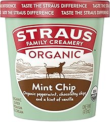 Straus Family Creamery, Organic Mint Chocolate Chip Ice Cream, 1 Pint (Frozen)
