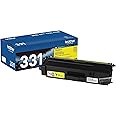 Brother Genuine Standard Yield Toner Cartridge, TN331Y, Replacement Yellow Toner, Page Yield Up To 1,500 Pages, Amazon Dash Replenishment Cartridge, TN331