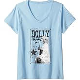 Womens Dolly Parton Country Music Legend V-Neck T-Shirt Small