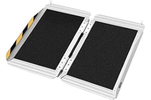 BEJONI Portable Wheelchair Ramp 2FT, Folding Non-Slip Aluminum Handicap Ramp, Door Threshold Wheel Chair Ramps for Home Steps, Scooter, Doorways, Entry Use, Curbs, Stairs