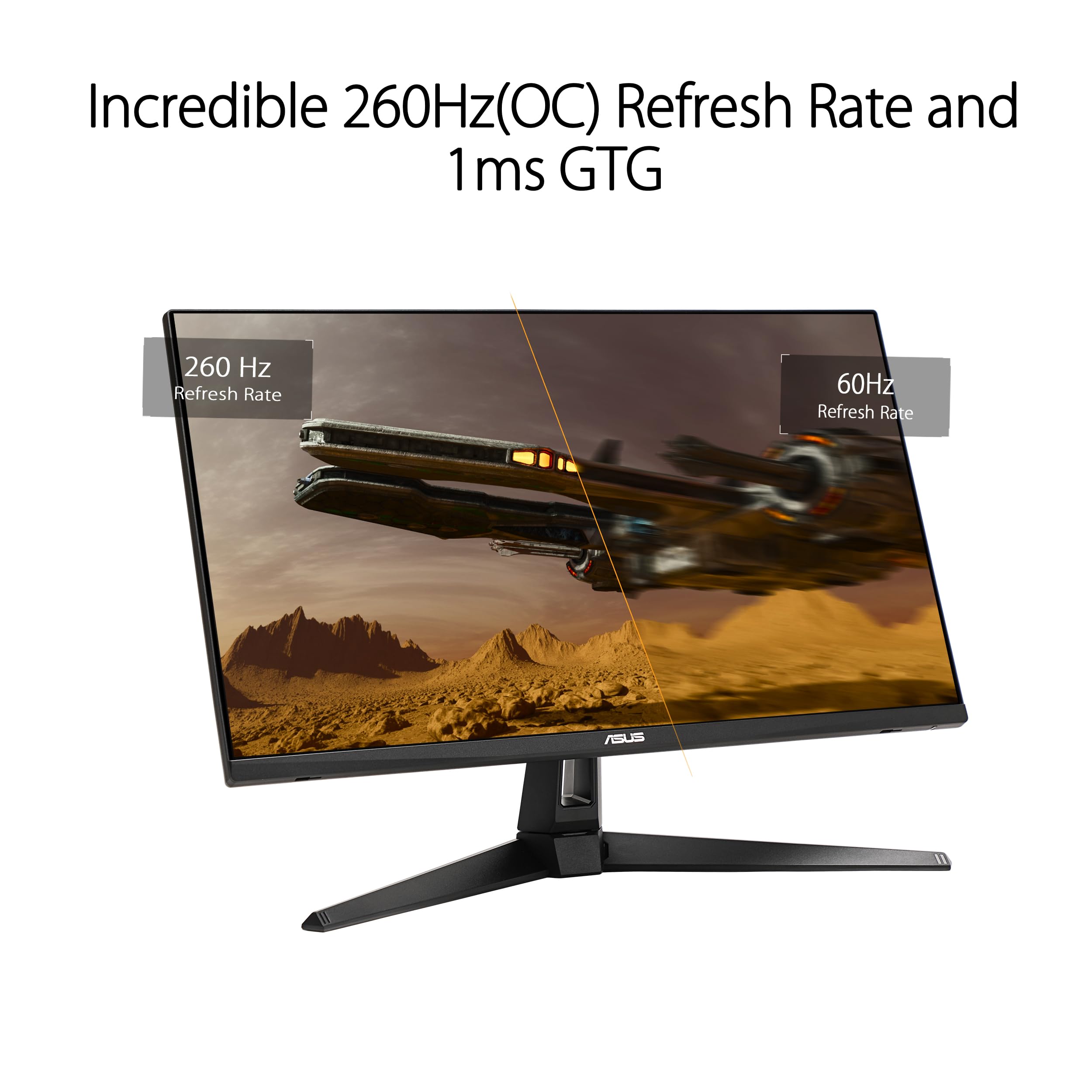 ASUS TUF Gaming 27” 1440P Gaming Monitor (VG27AQM1A) - QHD (2560 x 1440), 260Hz, 1ms, Fast IPS, Extreme Low Motion Blur Sync, Freesync Premium, G-SYNC Compatible, DisplayHDR400, 3 Year Warranty