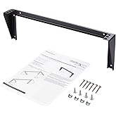 StarTech.com 1U Wall Mount Patch Panel Bracket – 19 in – Steel - Vertical Mounting Bracket for Networking and Data Equipment, TAA (RK119WALLV)