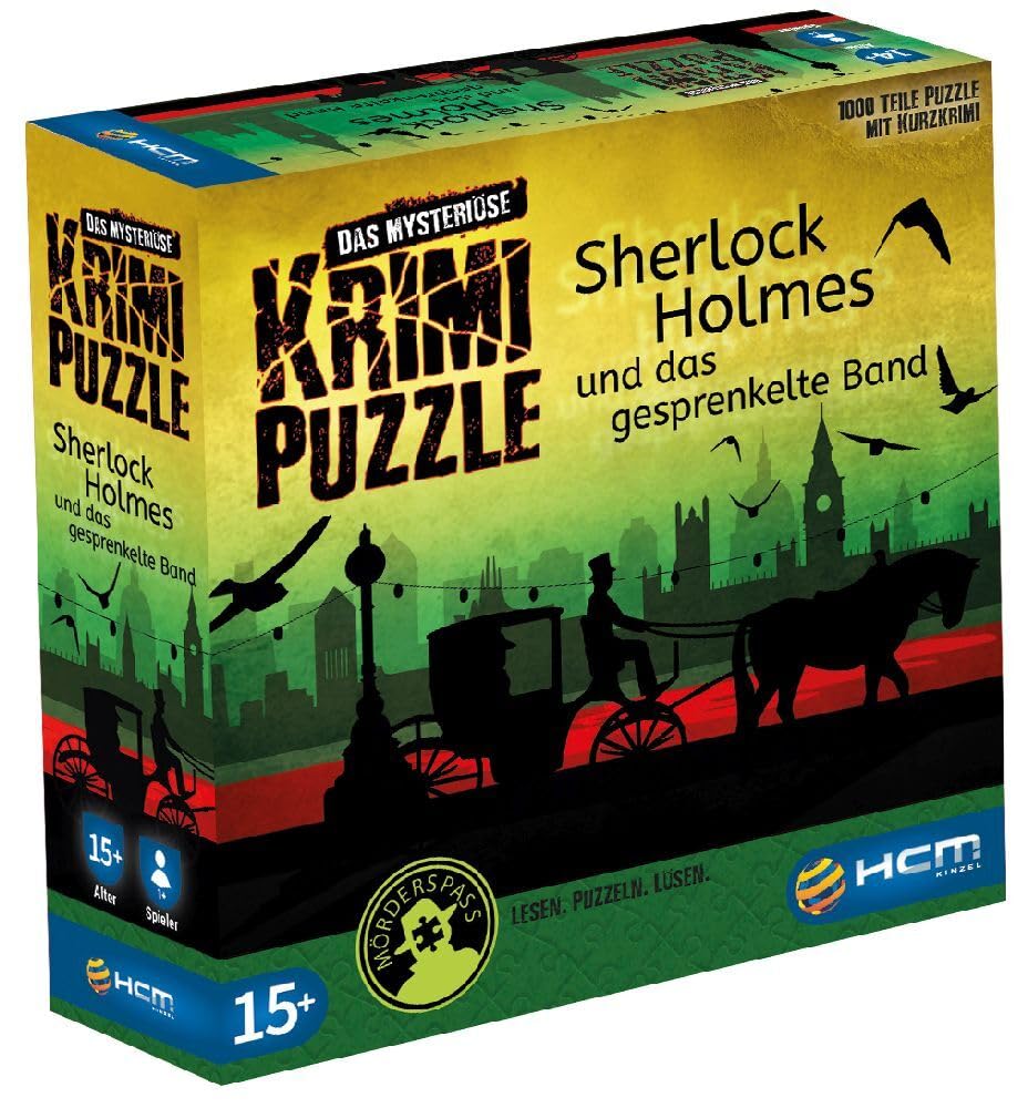HCM Kinzel 55173 HCM Kinzel-55173-Sherlock Holmes The Mysterious Crime Including Crime Story Puzzle 1000 Pieces Multi-Coloured