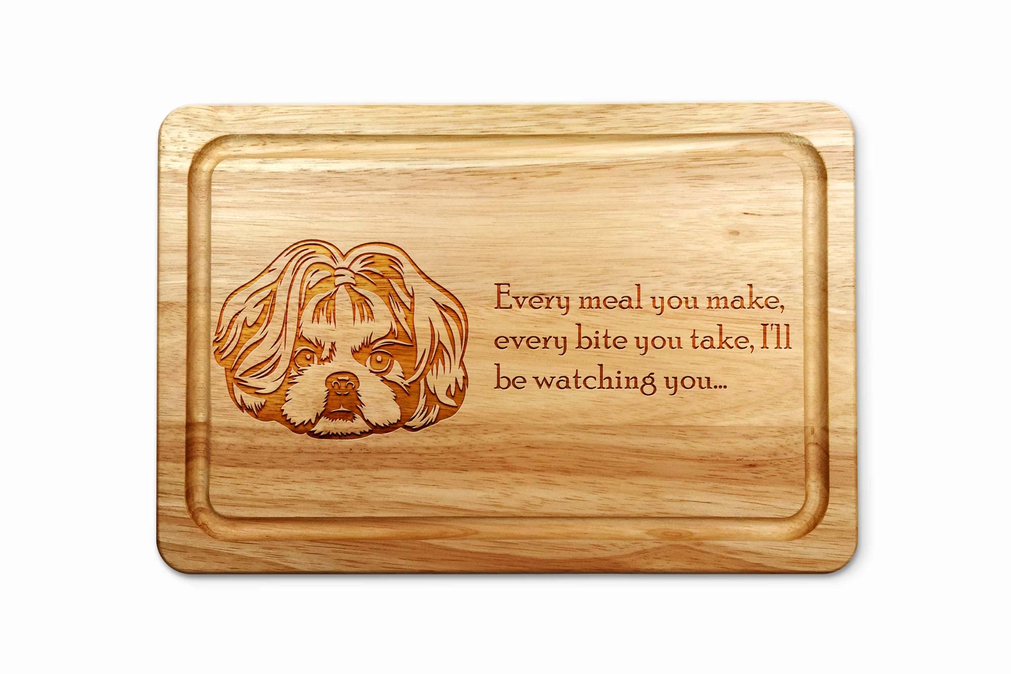 Personalised Store Shih Tzu Wooden Chopping Board 30 x 20 cm (Female Dog)
