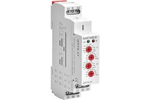 GAEYAELE GRT8-2T Double Delay on Timer Relay AC/DC12V-240V DPDT Relay Din Rail Type(GRT8-2T,AC/DC12V~240V)