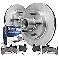 Detroit Axle - Front Brake Kit for 2WD Chevrolet S10 Blazer GMC Jimmy Sonoma Isuzu Hombre Disc Brake Rotors Ceramic Brakes Pads Replacement