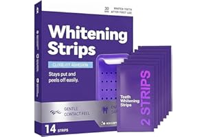 Purple Teeth Whitening Strips, Professional Color Corrector Teeth Whitener for Surface Stains, Non-Sensitive Enamel Safe Whit