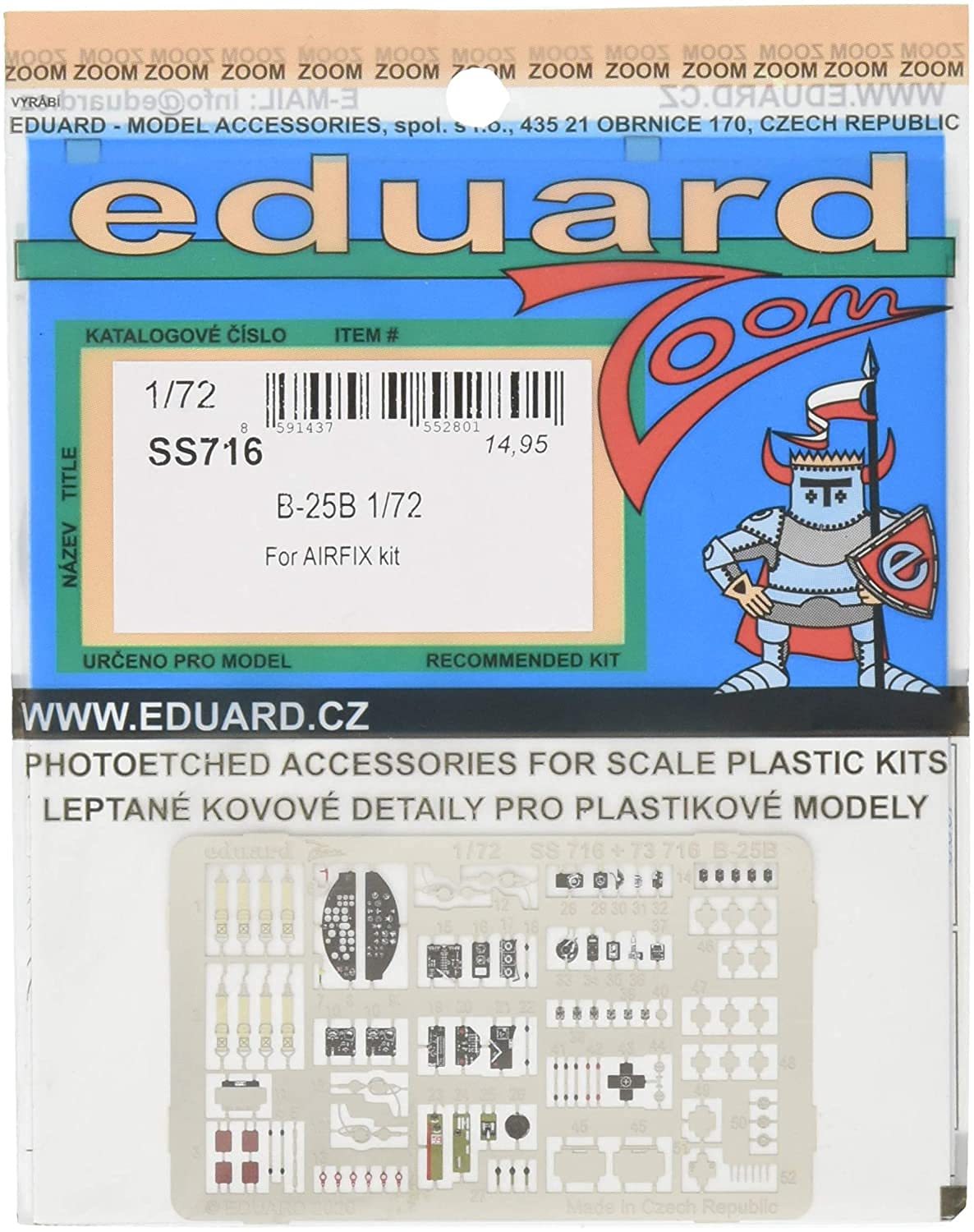 Eduard Photoetch Zoom 1:72 - B-25B (Airfix)