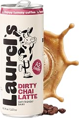 Laurels Coffee Dirty Chai Latte Ready to Drink – Canned Iced Coffee Beverage w/ Organic A2 Milk & Vanilla, Spiced Chai Coffee