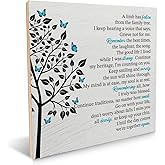 Memorial Gift Sympathy Wooden Sign Remembrance a Limb has Fallen From the Family Tree Wood Signs Plaque Keepsake Desk Wall Home Decor 6.2 X 6.2 Inches