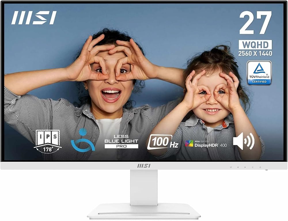 MSI PRO MP273QW E2 27 Inch WQHD IPS Monitor 100 Hz HDMI DP Built-in Speakers