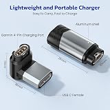 RUXELY USB C to Garmin Watch Charger Adapter 4 Pack for Fenix Forerunner Venu view 3