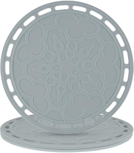 Lot De 4 Dessous De Plat En Silicone - 17cm - Antidérapants & Résistants à La Chaleur (230°C) - Parfaits Pour Protéger Vos Plans De Travail
