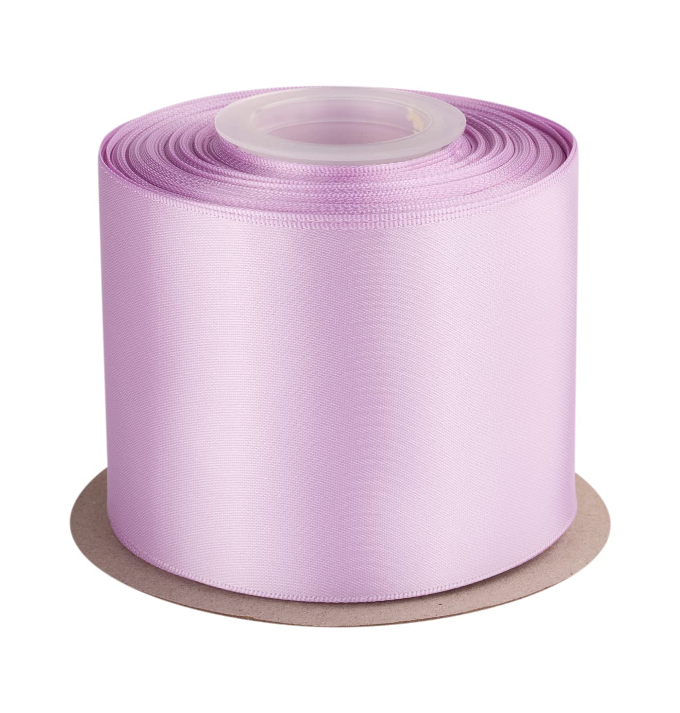 Double Faced Satin Ribbon, 75mm X 22M, Solid Polyester Craft Ribbon, Perfect for Gift Wrapping, Crafts, Wedding Party Ceremony Decoration, Floral Arrangement, Sewing (Lt. Orchid) — image 1