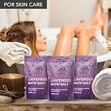 AROMATIKA Bath Sea Salt Lavender 3x1000g Natural Essential Oil Sleep Stress view 4