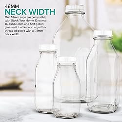 Replacement Caps for Stock Your Home Milk Bottles