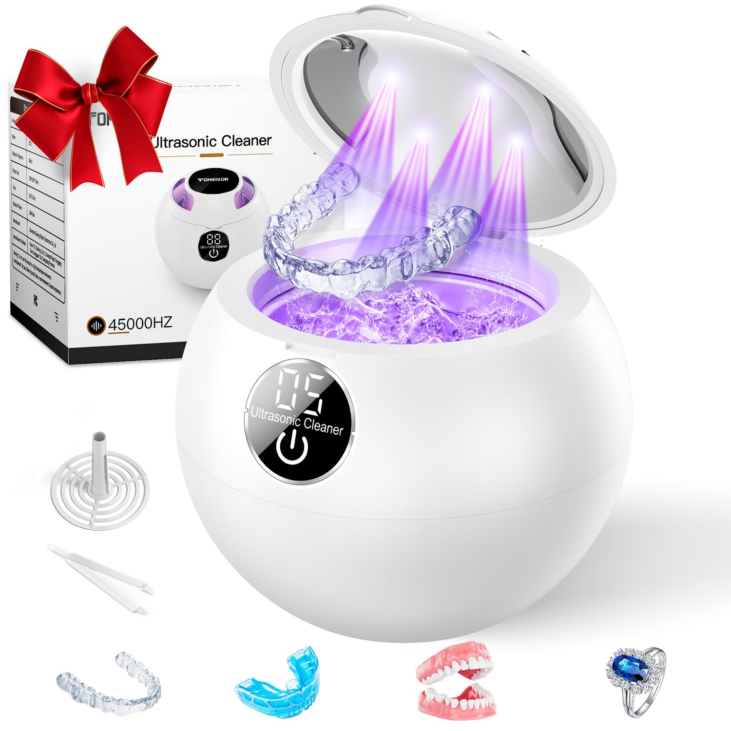 Ultrasonic Retainer Cleaner Machine,45kHz Ultrasonic Cleaner,UV Lamp ...