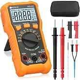 Neoteck 6000 Counts True RMS Digital Multimeter, Auto Range with NCV | Voltmeter with ACDC Voltage Current Resistance Capacitance Frequency Temperature Duty Ratio Continuity for Car Circuit-Orange