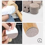 shinfly 100 Pcs Felt Furniture Pads with Box Beige Floor Protectors Chair Legs view 8