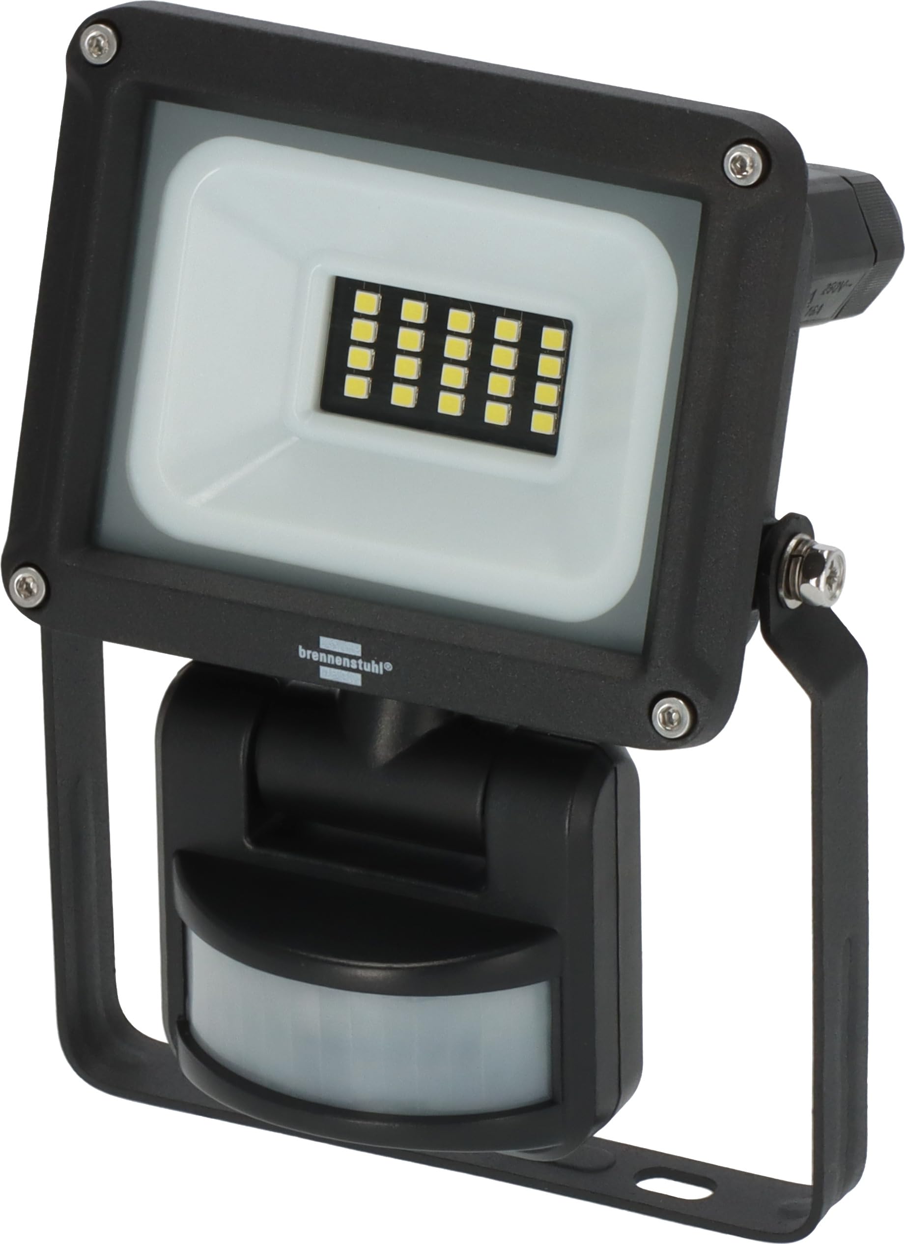 Brennenstuhl LED Spotlight JARO 1060 P (LED Wall Spotlight for Outdoor use IP65, 10W, 1150lm, 6500K, with Motion Detector and Twilight Sensor) โ image 1