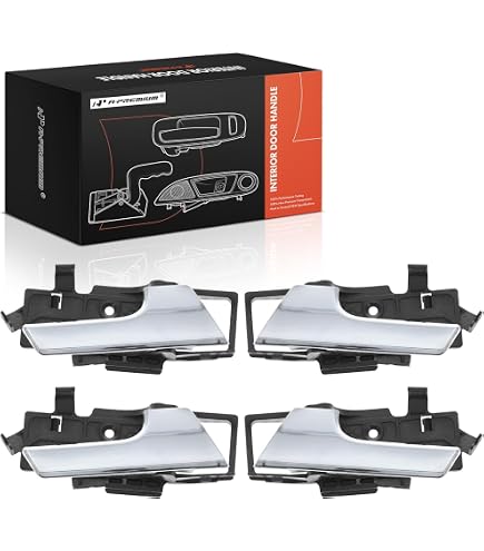 Set Of 2 Interior Door Handles For 2007-2011 Chevy Aveo & Aveo5 - Chrome, Direct Fit