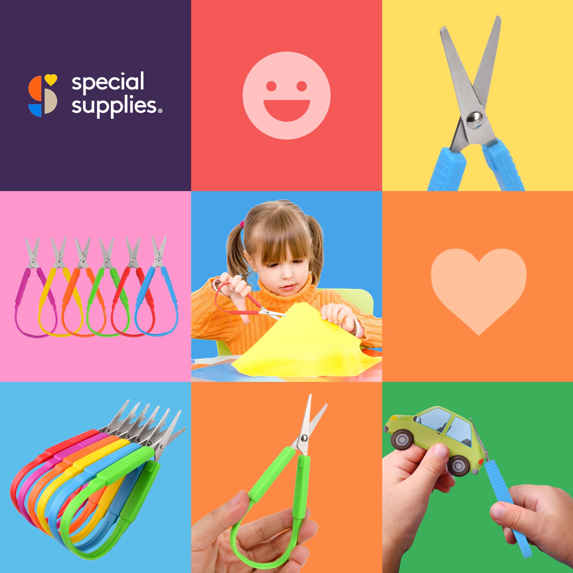 Special Supplies Mini Loop Scissors for Children and Teens and 5.5