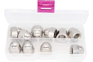 binifiMux 1/2-13 Acorn Cap Nuts 304 Stainless Steel, Pack of 10, Protect Screws End for Outdoors