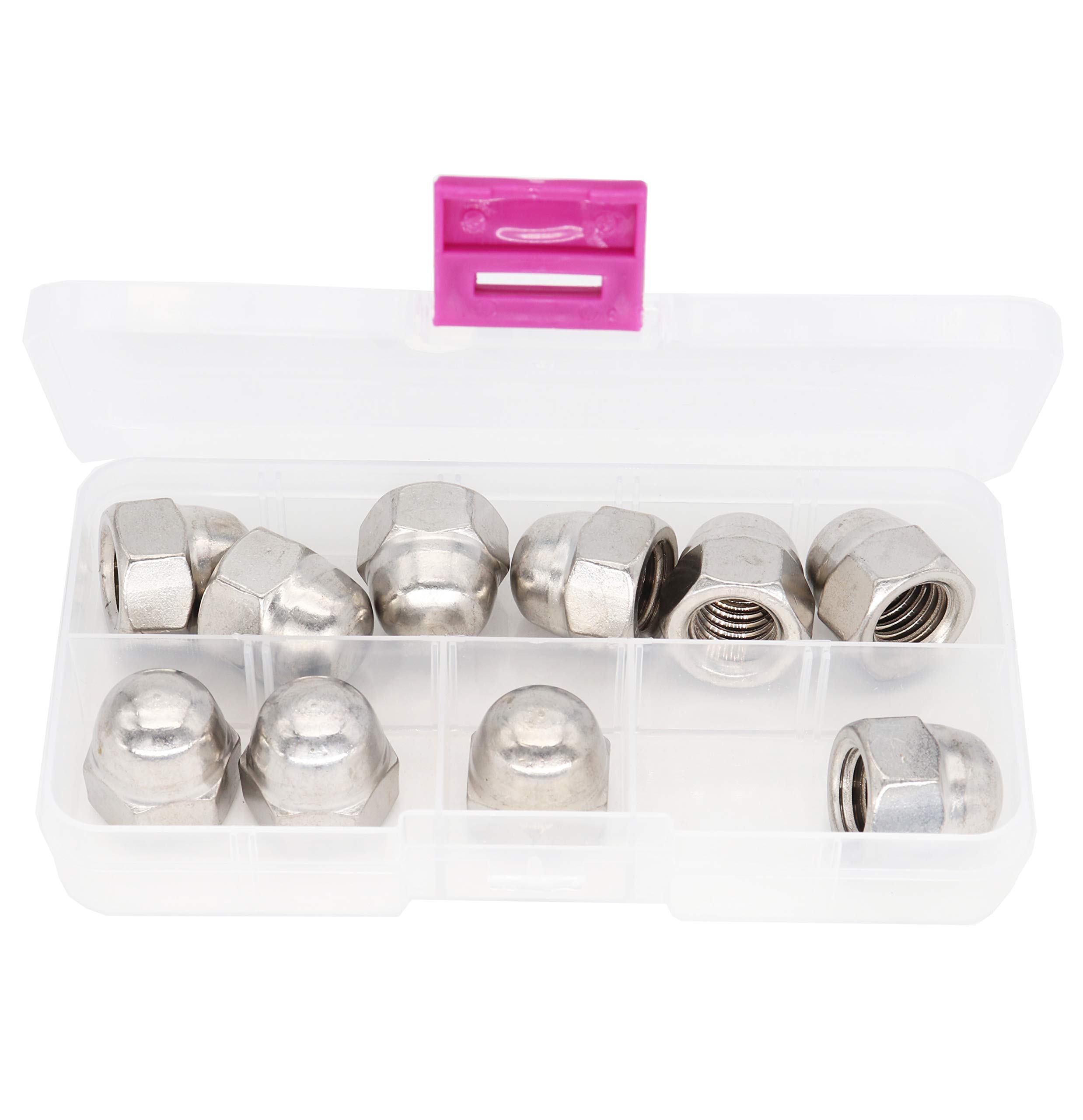 binifiMux 10pcs 1/2-13 Acorn Cap Nuts 304 Stainless Steel / 18-8